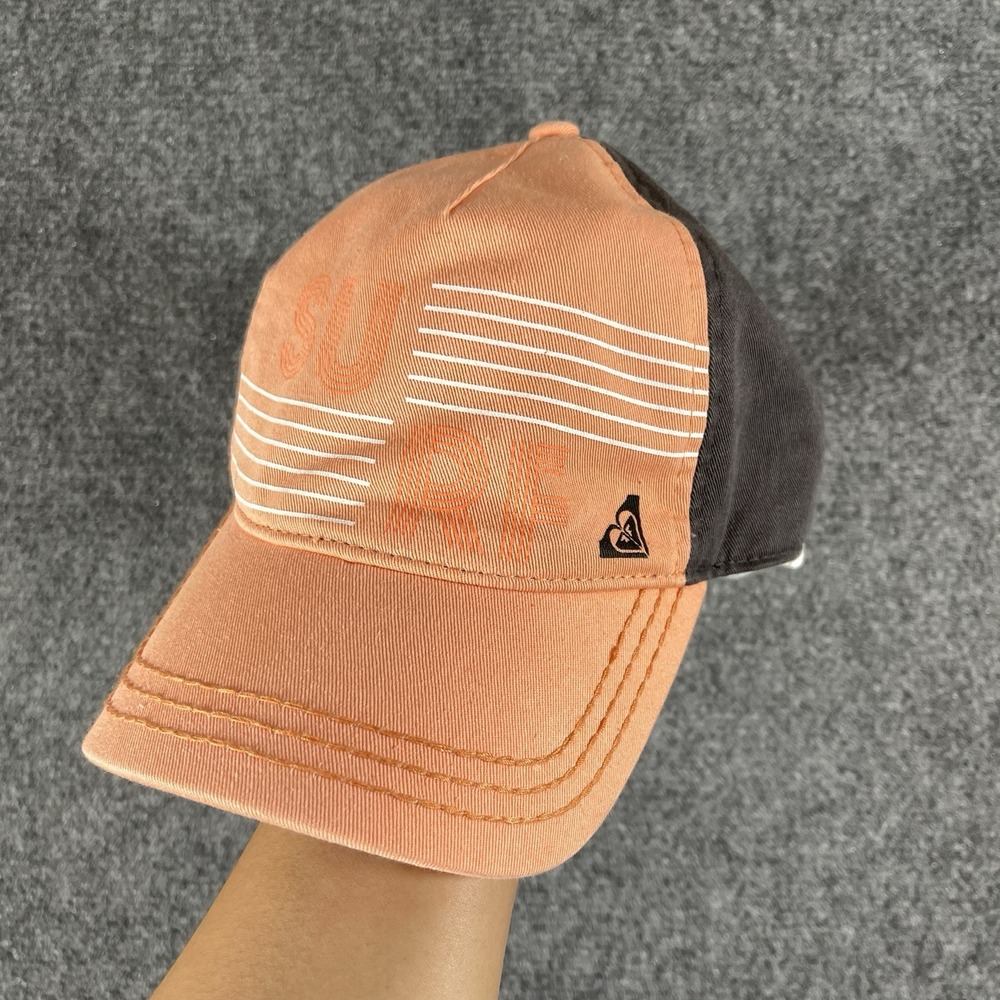 Roxy Surf Trucker Mesh Adjustable Hat Pink Gray One Size Adult